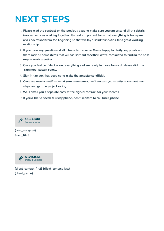 Mobile Web App Proposal Template